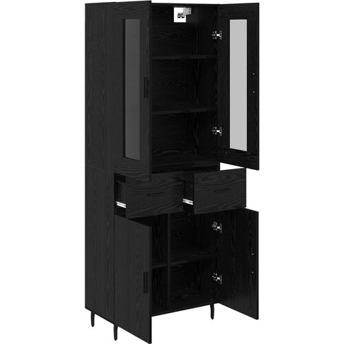  Highboard 2 kom. Crni hrast 69,5 x 34 x 180 cm Slike
