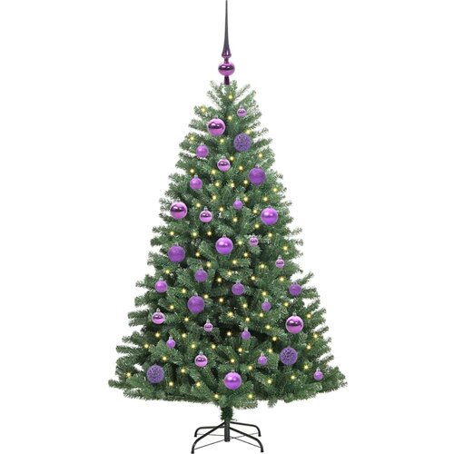  Umjetno božićno drvce s nogom Zelena 120 cm PVC i metal Slike