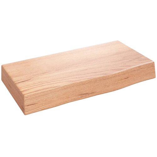  Zidna polica svjetlosmeđa 40 x 20 x 6 cm od obrađene hrastovine Slike