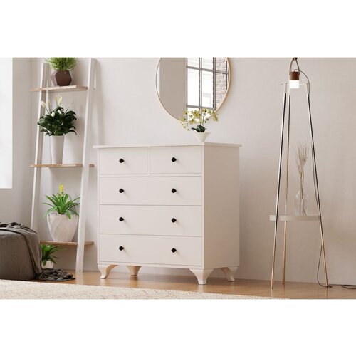 Hanah home Rb-071 matte white dresser Cene