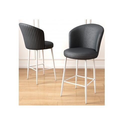 Hanah home Set barskih stolica Uras, 4 dijela, antracit-bijela Slike