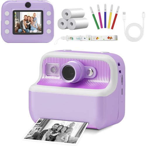  Dječiji fotoaparat sa instant printerom ljubičasti Cijene