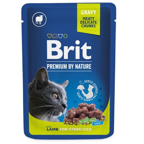 Brit Premium Sterilised Cat janjetina u umaku, vrećica 100 g Slike