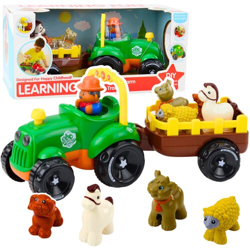 Traktor za igru sa prikolicom i pogonom + figure životinja Cijene