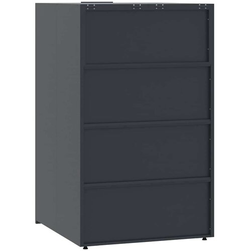 VidaXL Spremi&amp;scaron;te za 6 kante za otpad antracit 414x79x117 cm čelično Slike