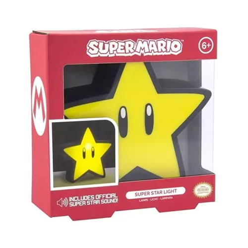 Paladone Products Ltd Mario Super Star Light z zvokom, uradno licenčno blago Nintendo, (21021261)