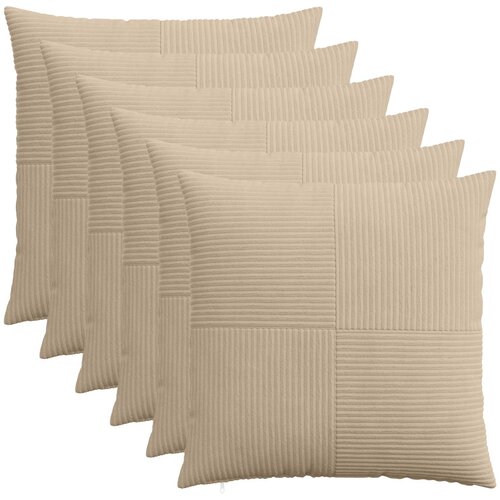  Presvlaka za jastuk 6 pcs ALMELO Sivosmeđa 60 x 60 cm Kord Cene