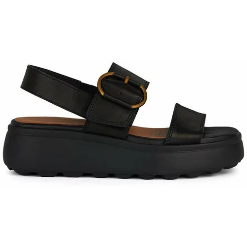 Geox Usnjeni sandali D SPHERICA EC4.1 S ženski, črna barva, D45D4B 00043 C9999