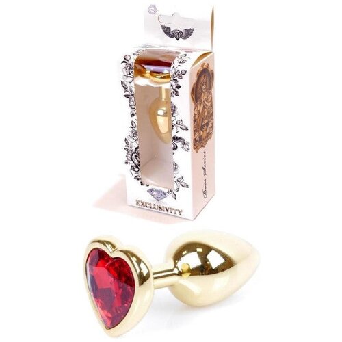 Boss Series Plug Jewelry Gold Heart - Red Cene