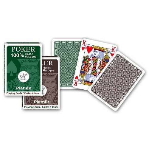 Piatnik Zeleno-smeđe karte za poker 1x55 - Cijene