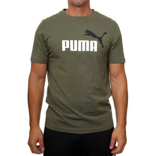 Puma Muška majica Ess 2 Color No.1 Logo Tee, Maslinasta Cene