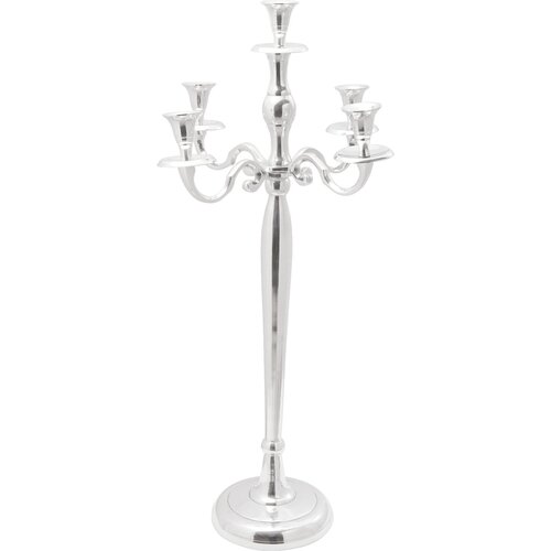vidaXL Svijećnjak Srebrni Aluminij 19 x 19 x 79.5 cm Dekorativni umetci Cijene