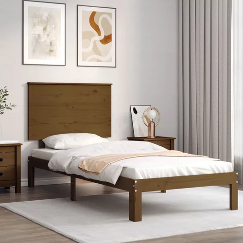  za krevet s uzglavljem boja meda 100 x 200 cm od borovine
