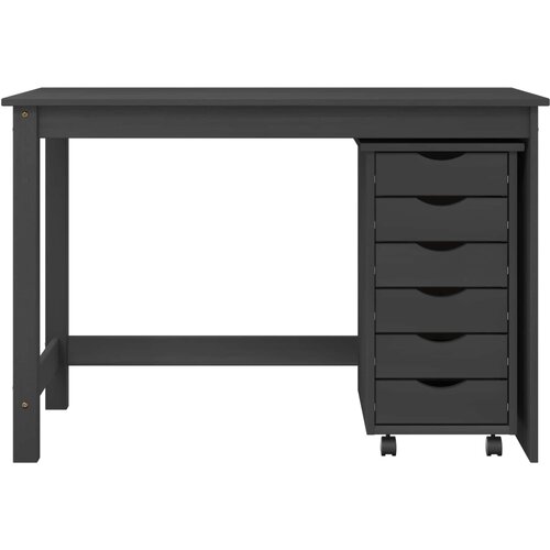  Set stola i pokretnog ormara MOSS 2 pcs Siva Slike