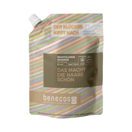 Benecos benecosBIO &amp;scaron;ampon &amp;quot;Das macht die Haare sch&amp;ouml;n&amp;quot; - 1.000 ml Slike