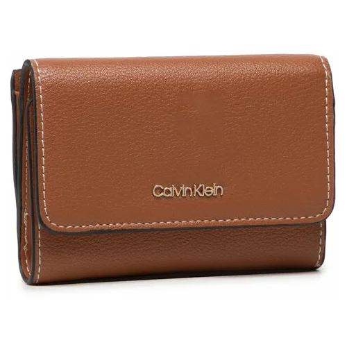 Calvin Klein Majhna ženska denarnica Ck Must Trifold Sm K60K607251 Rjava