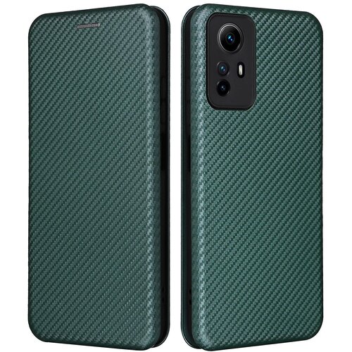 INORCO Za Xiaomi Redmi Note 12S 4G držalo za kartico, usnjena torbica za telefon, stojalo s teksturo ogljikovih vlaken, (22033458) Slike