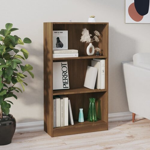 VidaXL knjižna omara rjavi hrast 60x24x109 cm konstruiran les Slike