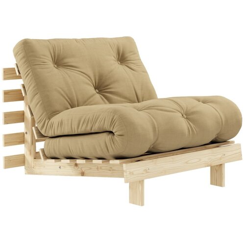 Karup Design Raztegljiv fotelj Roots Raw/Wheat Beige Slike