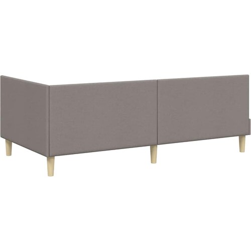  Kutni okvir kreveta s uzglavljem Sivo-smeđa 80 cm x 200 cm Slike