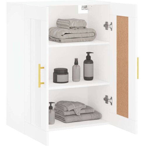 VidaXL Stenska omarica bela 69,5x34x90 cm inženirski les Slike