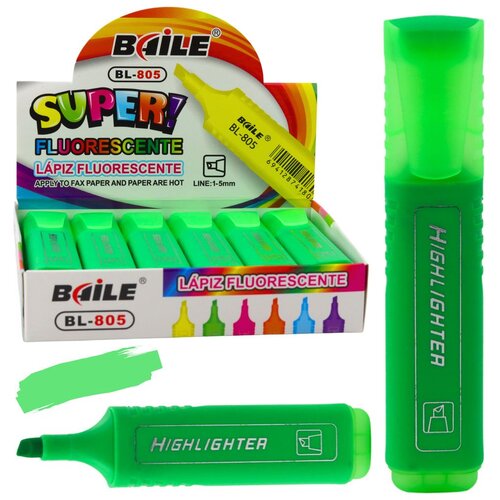 Highlighter marker za bilje&amp;scaron;ke &amp;scaron;kolski ured neonski intenzivno zeleni Slike