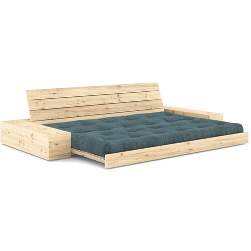 Karup Design Modra raztegljiva sedežna garnitura iz rebrastega žameta 244 cm Base &amp;ndash; Slike