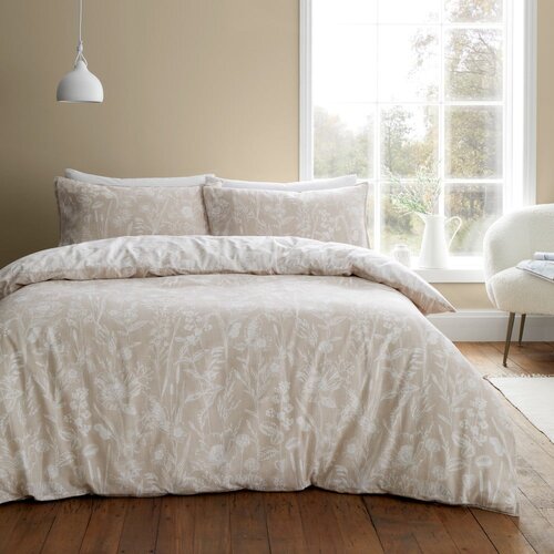 Bianca Bež flanelna posteljnina za zakonsko posteljo/podalj&amp;scaron;ana 230x220 cm Floral Toile &amp;ndash; Slike
