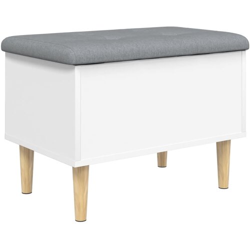  Klupa za pohranu bijela 62 x 42 x 46 cm od konstruiranog drva Slike
