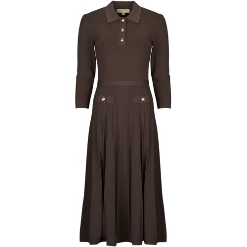 Michael Kors POLO FLARE MIDI DRESS Smeđa Slike