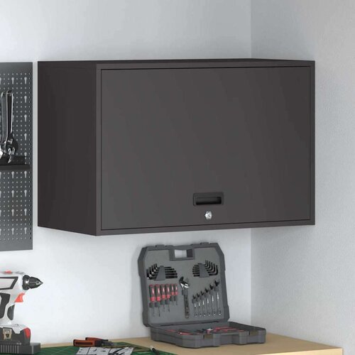  Ormar za zid u garaži Crna 80 x 40 x 53 cm Čelik s prahom Cijene