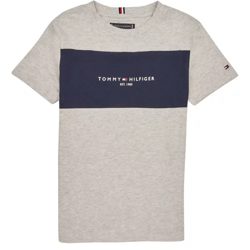 Tommy Hilfiger ESSENTIAL COLORBLOCK TEE S/S Siva