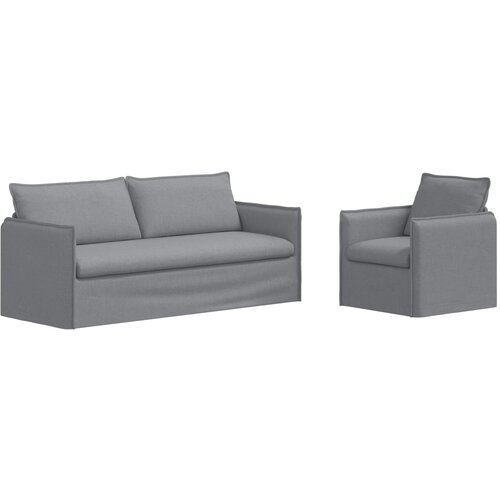 vidaXL Kavč 2 pcs Svetlo siva, (5000144162) Cene