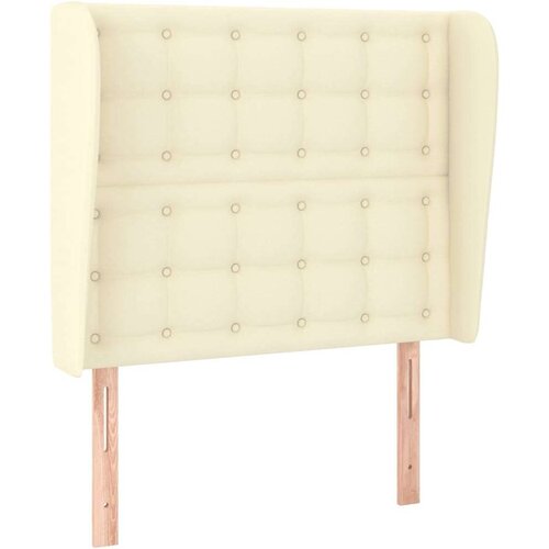  Uzglavlje s u&amp;scaron;ima krem 93x23x118/128 cm od umjetne kože Slike