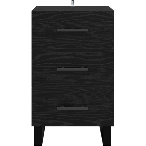  Noćni ormar Crni hrast 40 x 40 x 66 cm Konstruirano drvo Slike