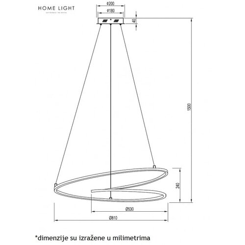 Vesta 495 visilica 55W 3000K mesing Cene