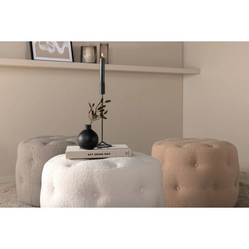 Venture Home puf Benjamin (art. 15560-400) ⌀55 cm, bijela Slike