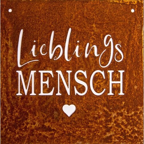  Kovinska plo&amp;scaron;ča z napisom &amp;quot;Lieblingsmensch&amp;quot; - 1 k. Slike