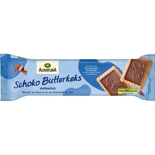 Alnatura Bio čokoladni keks s maslacem, mliječna čokolada - 130 g Cijene