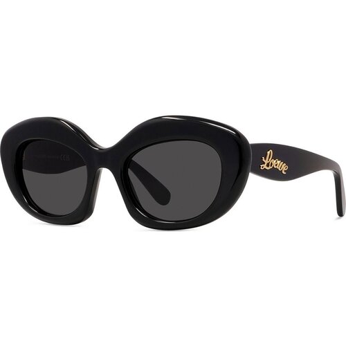 Loewe Curvy Black Cat Eye Sunglasses ONE SIZE (51) Črna/Siva Slike