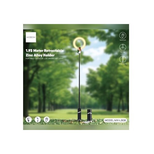 Moxom Držač i LED svetlo MX-LB08 crno Slike