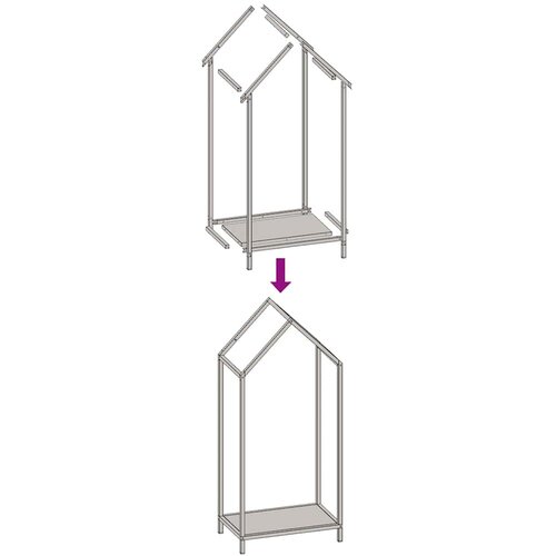  Stalak za drva 40x25x90 cm hladno valjani čelik Slike