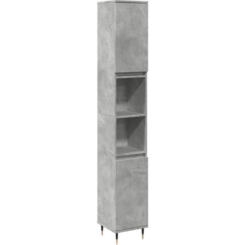 Maison Chic Kopalniška omarica - Kopalniški kabinet betonsko siva 30x30x190 cm inženirski les, (21794813) Cene