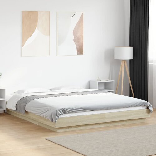 Furnova Posteljni okvir sonoma hrast 160x200 cm inženirski les, (21937285) Slike