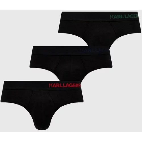 Karl Lagerfeld Moške spodnjice 3-pack moški, črna barva