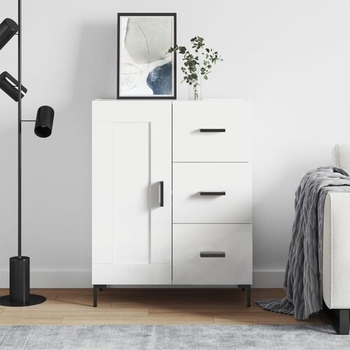 vidaXL Komoda bela 69,5x34x90 cm inženirski les Cene