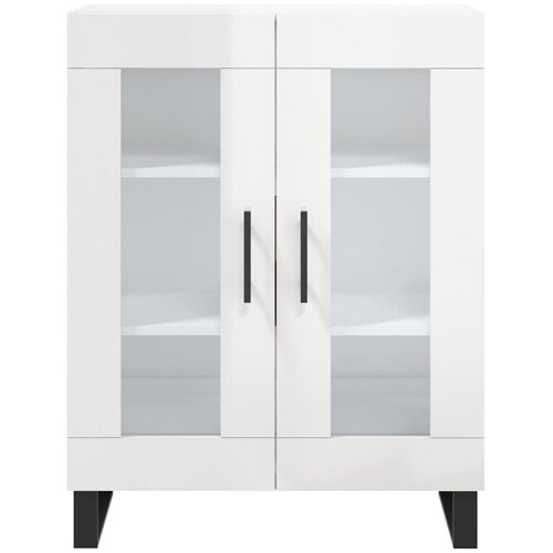  Komoda sjajna bijela 69,5x34x90 cm od konstruiranog drva Slike