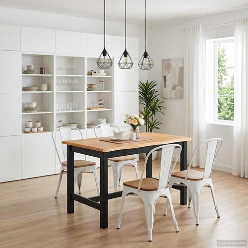  Visoki Bar Sto EKAI Crna 112 x 70 x 91 cm Masivna borovina Cijene
