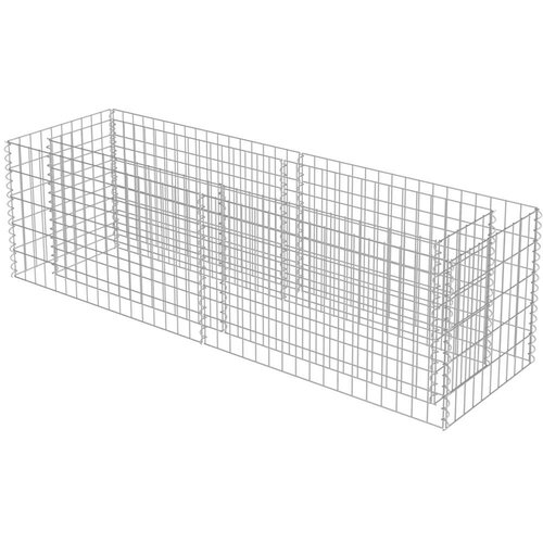  Gabionska sadilica od pocinčanog čelika 180 x 50 x 50 cm Slike