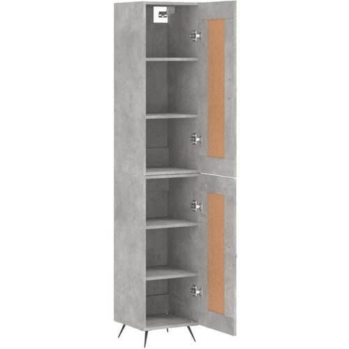 VidaXL Visoka komoda siva betona 34 5x34x180 cm od konstruiranog drva Slike